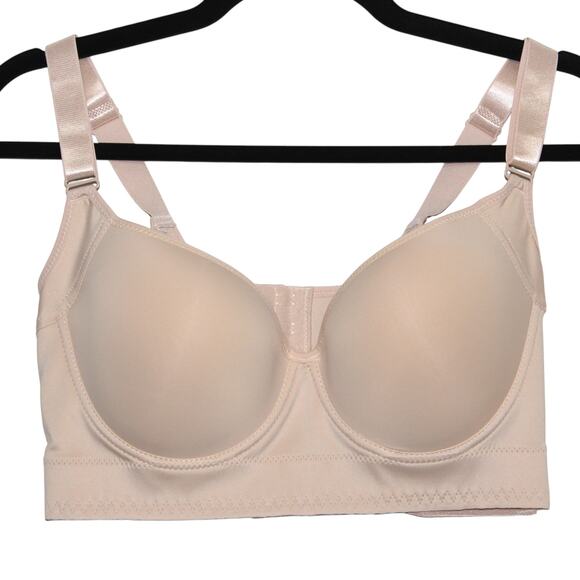 Back Smoothing Bra Full Coverage Size 36DD Beige - Picture 3 of 6